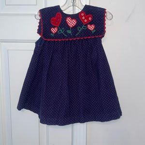 Samara Baby Girls Dress Sz 2T -Navy Blue